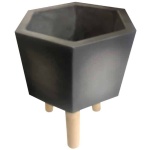 Pot wooden Legs - Dark Gray - Image 1