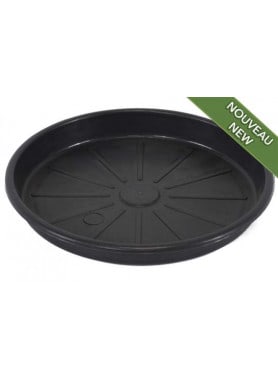 Idel Saucer Plastic Anthracite 9"