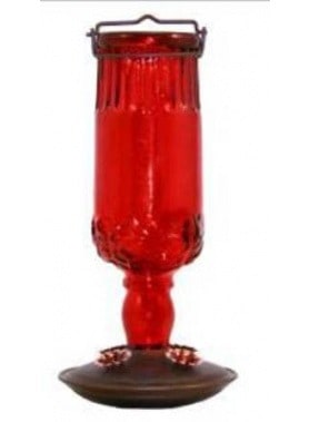 Antique Glass Hummingbird feeder