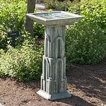 Art Deco Bird Bath -Med- Ancient Stone - Image 1