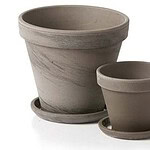 7" Standard Pot/Saucer Brown - Image 1