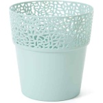 Pot Cover Rosa Round 5" Turq - Image 1