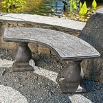 Butterfly Bench-Curved-Western Slate - Image 1