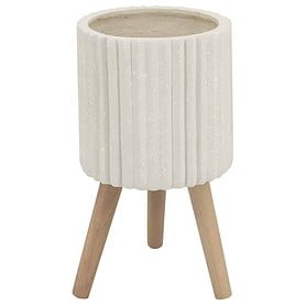 Pot wooden Legs -White  22"