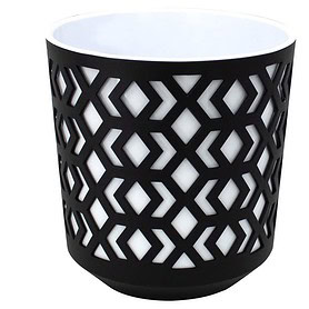 Aztek Pot 12" Black-White
