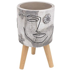 Pot On Stand MGO Abstract Face