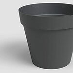 Capri Plastic Pot Anthracite 16cm - Image 1