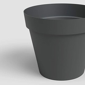 Capri Plastic Pot Anthracite 20cm