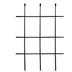 Trellis Black Metal-Plastic Adjustable 36"