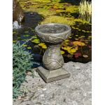 Patio Birdbath - Butterfly-BAncient Stonealt Grey - Image 1