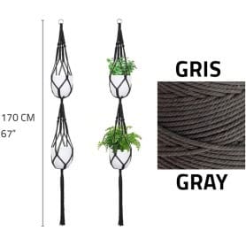 Macrame Plant Hanger- Double