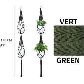 Macrame Plant Hanger- Double