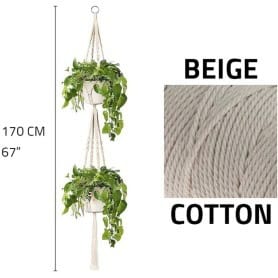 Macrame Plant Hanger- Double