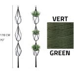 Macrame Plant Hanger- Triple - Image 1