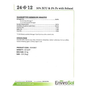 Envirosol 24-6-12 (2%Fe) 25kg Lawn Fertilizer
