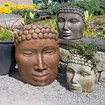 Budda Face- Large-Western Slate - Image 1