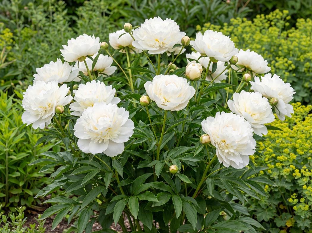 Paeonia lactiflora Duchesse de Nemours