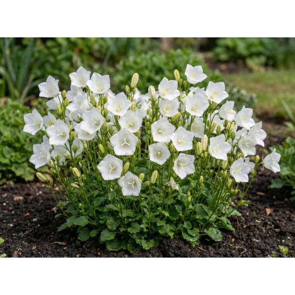 Campanula carpatica Pearl White