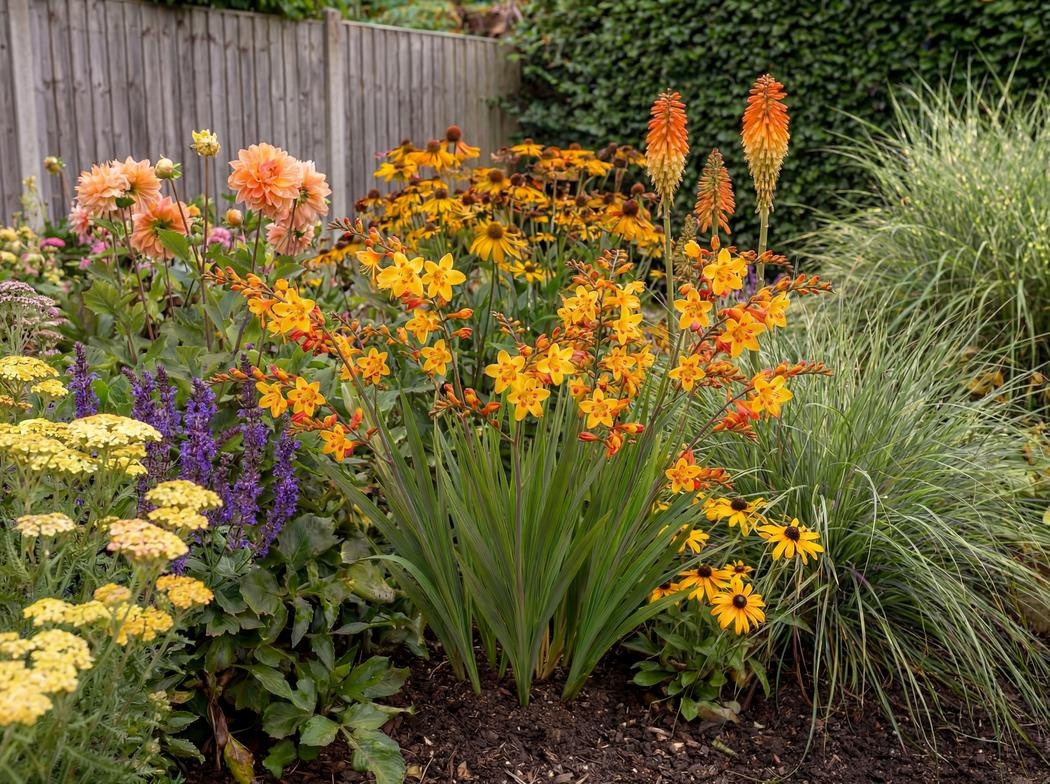 Crocosmia × crocosmiiflora Harlequin
