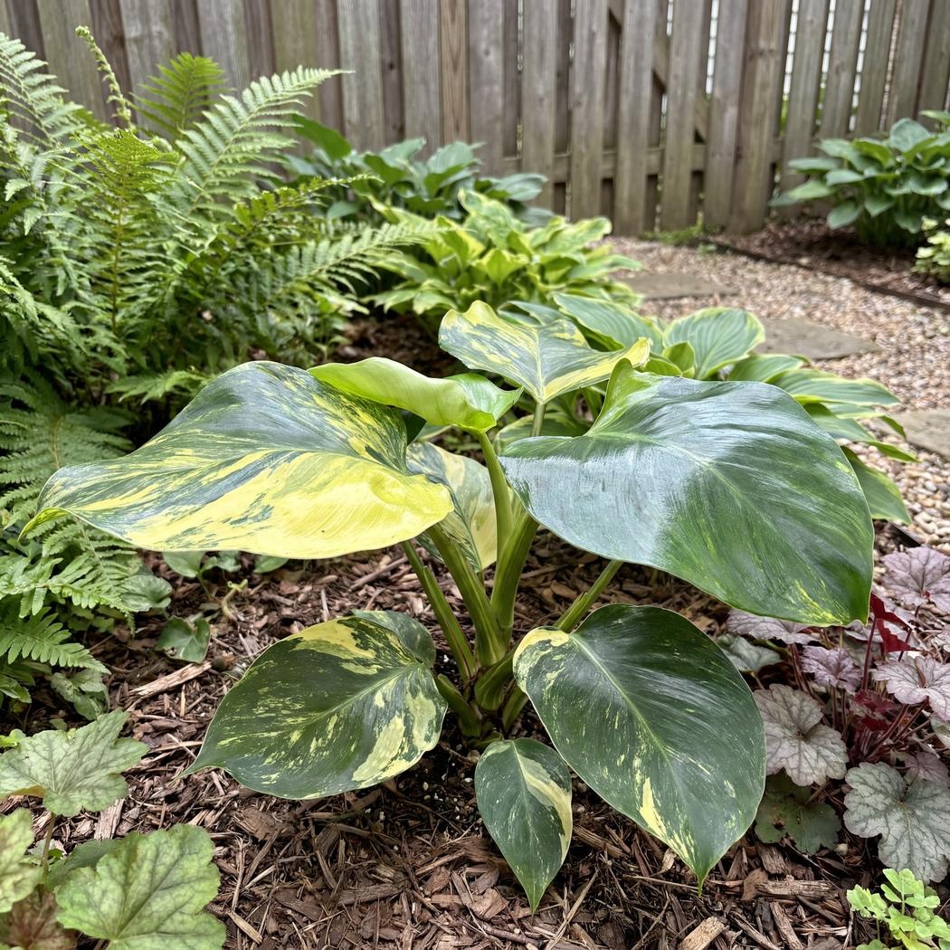 Philodendron hybrid Prismacolor White Wizard Tricolor